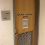 closed door to the sports medicine office
